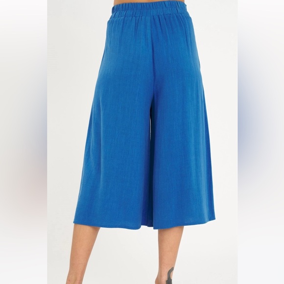 FABULOUS TIE KNOT LINEN CAPRI PANTS - Picture 5 of 7